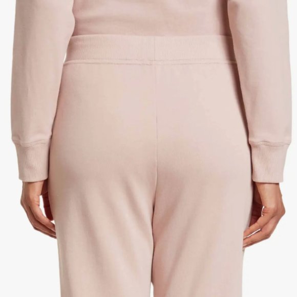 St. John Rose Quartz Cotton French Terry Cropped Pants M - Picture 5 of 6